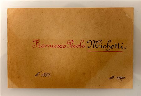  
Faldone con cartoline, telegrammi di Francesco Paolo Michetti 
 