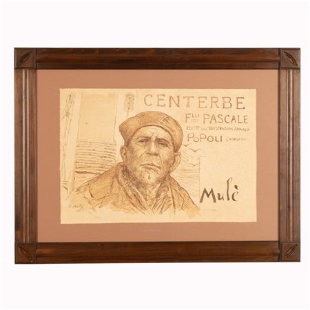 Basilio Cascella (Pescara, 1860 - Roma, 1950) 
Mulè 
litografia cm 60,5x81;