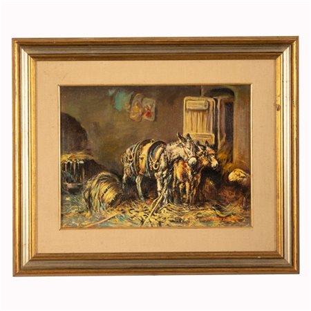 G. Bucchiarone  
Omaggio a Tito Pellicciotti 1980
olio su tela cm 31x40; con cornice cm 48,5x58,5
