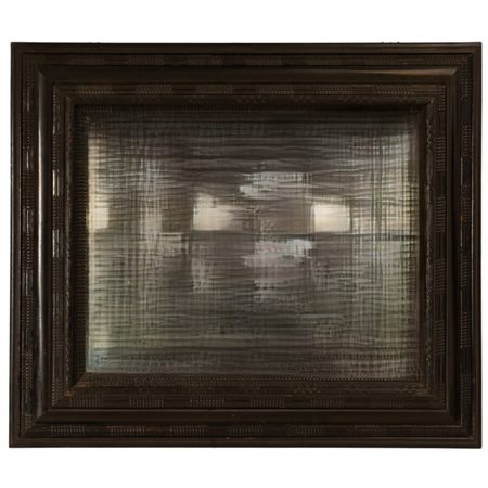  
Specchio orizzontale Guilloché a più ordini di intaglio XIX sec
 cm 75,5x90