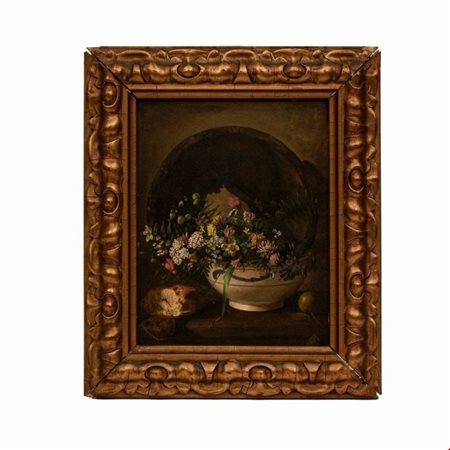  
Natura morta Fine XIX secolo
olio su carta cm 27x21; con cornice cm 36x31