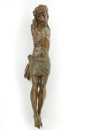 
SCULTURA DI CRISTO LIGNEO XVI SECOLO 
Scultura in legno cm 73,5x17x9,5