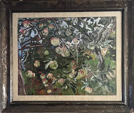 Carlo Levi (Torino, 1902 - Roma, 1975) 
Giardino 
olio su tela 