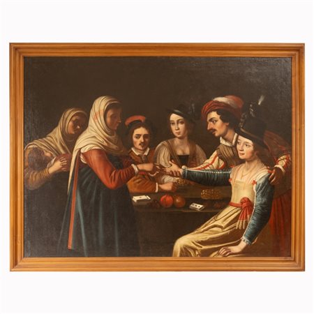  
La Buona Ventura Fine XVII Secolo
Olio su tela cm 130x175; con cornice cm 148x191