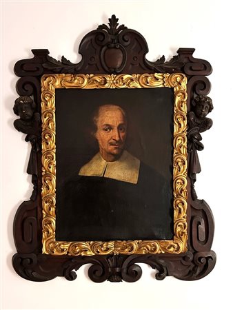 Pittore toscano attivo nella metà del XVII secolo  
Pittore romano ritratto di gentiluomo  fine XVII secolo
olio su tela cm 67.5 x 52.5;con cornice cm 114x86