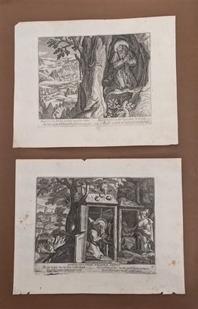  
Lotto di 20 incisioni e un frontespizio del volume Oraculum Anachoreticum A.D. 1600 
 cm 28x20 circa