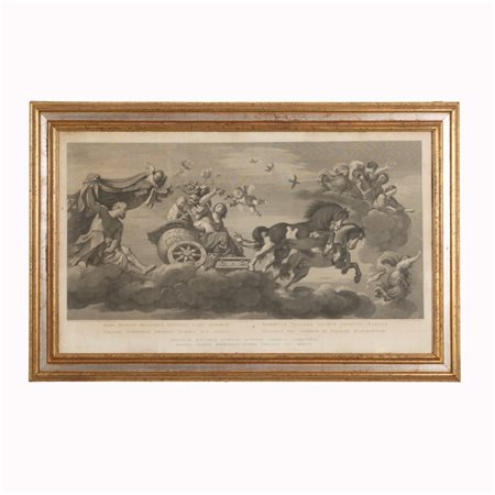 Giovanni Volpato (Angarano, 1735 - Roma, 1803) 
Il carro di Flora 
incisione monocroma cm 55x95,5; con cornice cm 70x100
