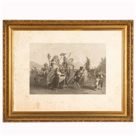  
Fète de la Madone de L'Arc  
incisione cm 59x77; con cornice cm 69x87