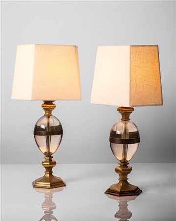 Gabriella Crespi (Milano 1922 - 2017)  - Coppia di lampade da tavolo, 1970 circa