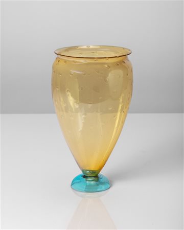 M.V.M Cappellin & C. - Vaso in vetro 'pagliesco', 1930 circa