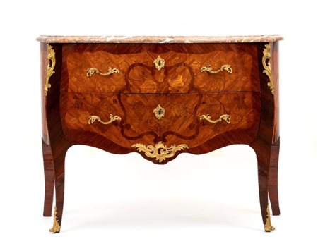 FRANÇOIS BAYER  
Commode francese Transizione Parigi, 1760 circa
 Altezza x larghezza x profondità: 92 x 123 x 57 cm.