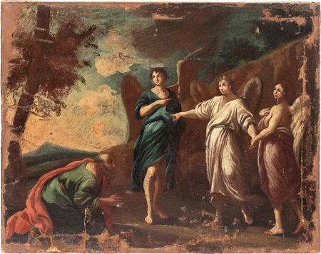  
Abramo riceve la visita dei tre angeli XVIII secolo
Olio su tela Altezza x larghezza: 49 x 62 cm.