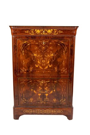 LOUIS EDOUARD LEMACHARD (attribuito a) (1795 - 1872) 
Secretaire francese Carlo X  XIX secolo
 Altezza x larghezza x profondità: 147 x 105 x 47 cm