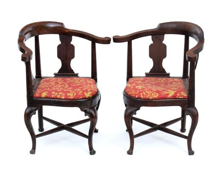  
Coppia di sedie vittoriane inglesi XIX secolo
 Altezza x larghezza x profondità: 82 x 74 x 64 cm. Altezza seduta: 45 cm.