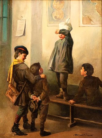 JEAN GEOFFROY (copia da) (1853 - 1924) 
Copia di Un futuro savant Pittore del XX secolo
 Altezza x larghezza x profondità: 57 x 46 x 6 cm.