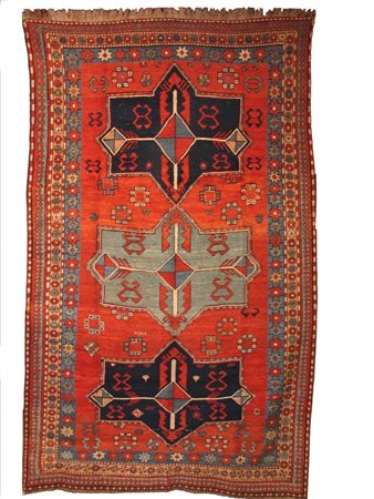  
Tappeto Kazak Ghendje II metà XIX secolo
 Altezza x larghezza: 250 x 150 cm.