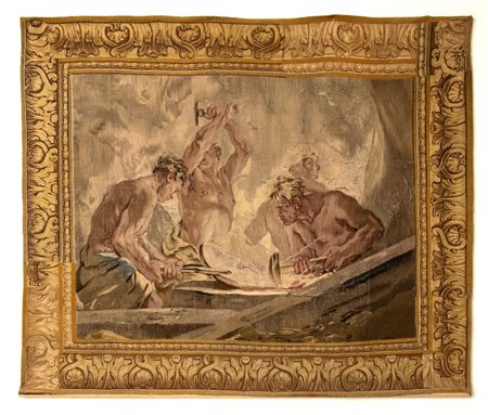  
Arazzo "La Fucina di Mercurio" XVIII secolo
 Altezza x larghezza: 136 x 166 cm.