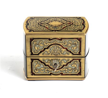 LOUIS-TOUSSAINT PIVER  
Scatola porta profumi francese in stile Boulle Parigi, XIX secolo
 Altezza x larghezza x profondità: 10 x 13 x 8 cm.