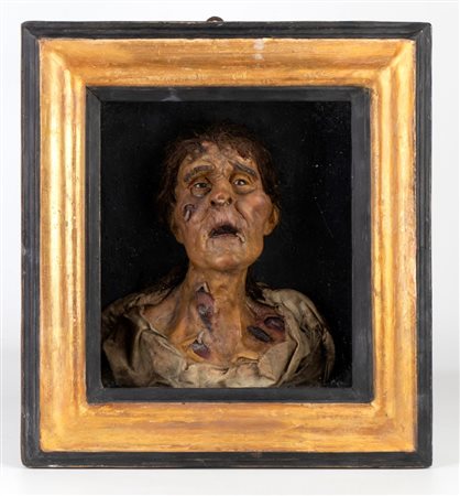  
Ceroplastica raffigurante figura appestata Ambito napoletano, XVII secolo
 