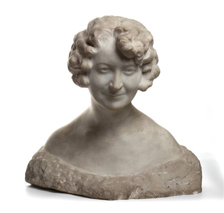 FÉLIX BENNETEAU-DESGROIS  
Scultura francese in marmo XX secolo
 Altezza x larghezza x profondità: 50 x 54 x 40 cm.