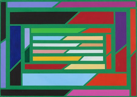 Piero Dorazio (Roma, 1927 - 2005) Aegina 1996 Olio su tela cm. 35,7x50,5 Sul...