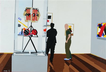 Ugo Nespolo (Mosso Santa Maria (Bi), 1941) I think this kids Acrilici su...