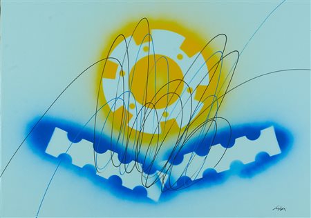 Roberto Crippa (Monza (Mi), 1921 - Bresso (Mi), 1972) Spirale con ingranaggio...