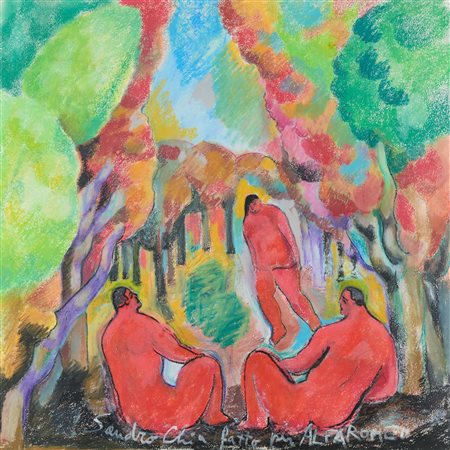 Sandro Chia (Firenze, 1946) Senza titolo 2000 Pastello grasso su cartoncino...