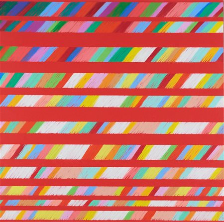 Piero Dorazio (Roma, 1927 - 2005) Solstizio III 1999 Olio su tela cm. 75x75...