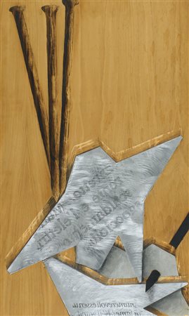 Franco Ionda (Firenze, 1946) Equilibrio 1998 Tecnica mista ed alluminio su...