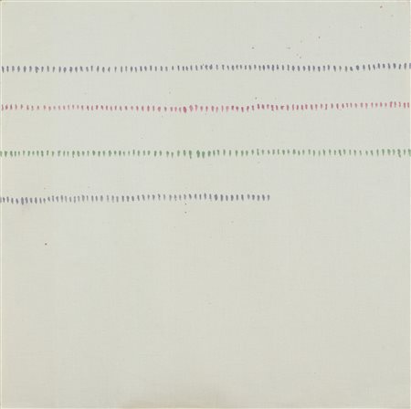 Giorgio Griffa (Torino, 1936) Segni orizzontali 1975 Acrilico su cotone cm....