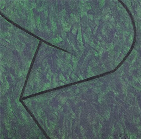 Alessandro Gamba (Pontedera (Pi), 1955) Doppio senso 1988 Olio su tela cm....