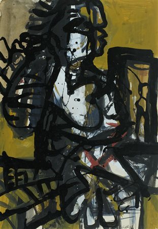 Claudio Cintoli (Imola, 1935 - Roma, 1978) Senza titolo 1962 Tecnica mista su...