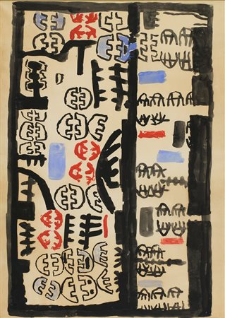 Giuseppe Capogrossi (Roma, 1900 - 1972) Superficie CP/819 1958-59 Tempera su...