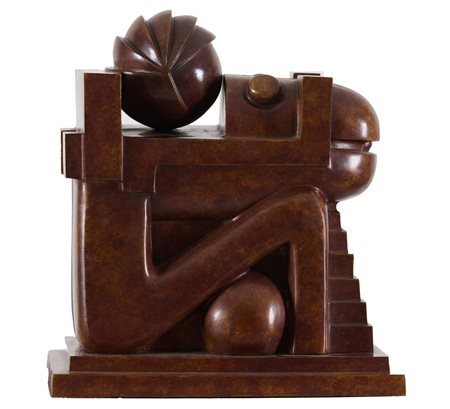 Franco Adami (Pisa, 1933) Il giudizio del minotauro Scultura in bronzo cm....