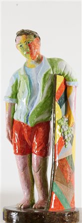 Sandro Chia (Firenze, 1946) Riposo 2005 Ceramica policroma smaltata cm....