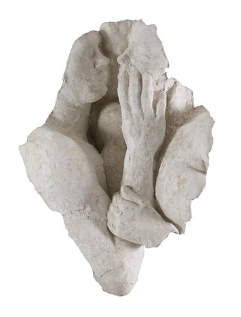 George Segal (1924 - 2000) L'abbraccio 1970 Scultura in gesso cm. 60x45x20...