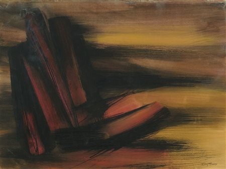 Terry Hans Senza titolo Tecnica mista su carta cm. 48x64,5 Firmato in basso a...