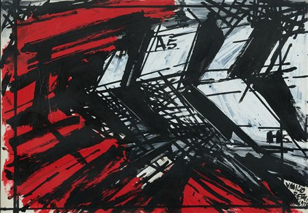 Vinicio Berti (Firenze, 1921 - 1991) Antagonista e costruzione positiva 1978...