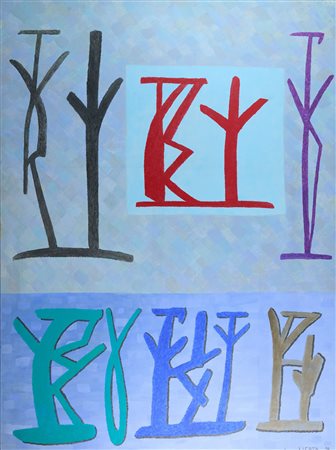 Riccardo Licata (Torino, 1929 - Venezia, 2014) Polisinfonia n° 4 1993 Olio su...