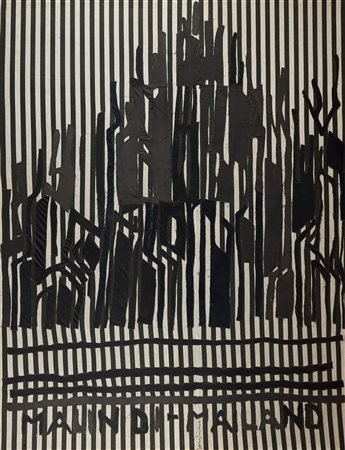 Aldo Mondino (Torino, 1938 - Torino, 2005) Malindi Mailand 1987 Tela cucita...