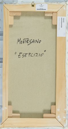 Gianmarco Montesano (Torino, 1949) Esercizio 2013 Olio su tela cm. 63x35 Sul...
