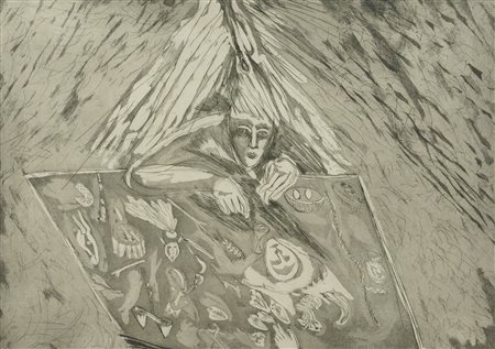 Mimmo Paladino (Paduli (Bn), 1948) Occhio di Brace 1981 Acquaforte e...