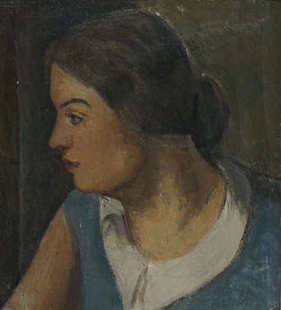 Mauro Reggiani (Nonentola (Mo), 1897 - Milano, 1980) Studio di testa...