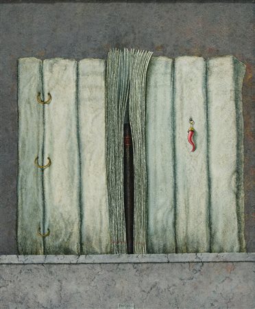 Armodio (Piacenza, 1938) Fortuna 2000 Tempera su tavola cm. 60x50 Firma e...