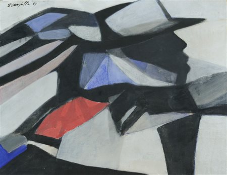 Salvatore Scarpitta (New York , 1919 - New York, 2007) Negro del sud 1951...