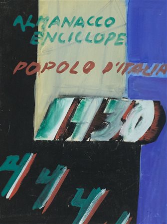 Mario Sironi (Sassari, 1885 - Milano, 1961) Studio di illustrazione per la...