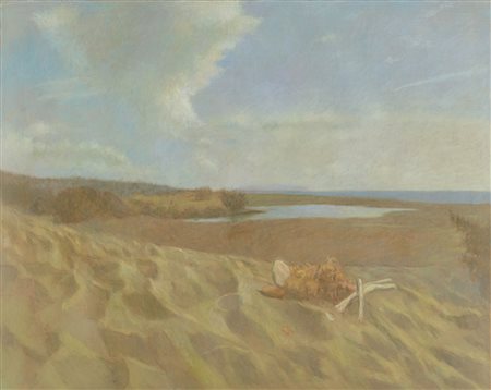 Rodolfo Meli (Rignano sull'Arno (Fi), 1948) Paesaggio Anni '80 Olio su tela...