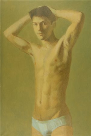 Rodolfo Meli (Rignano sull'Arno (Fi), 1948) Bagnante 1992 Olio su tela cm....