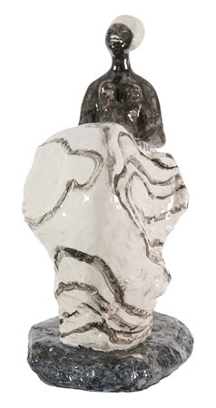 Salvatore Fiume (Comiso (Rg), 1915 - Milano, 1997) Somala al vento Scultura...